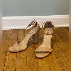 Just fab  Tan Block Heel Sandals 3” heel